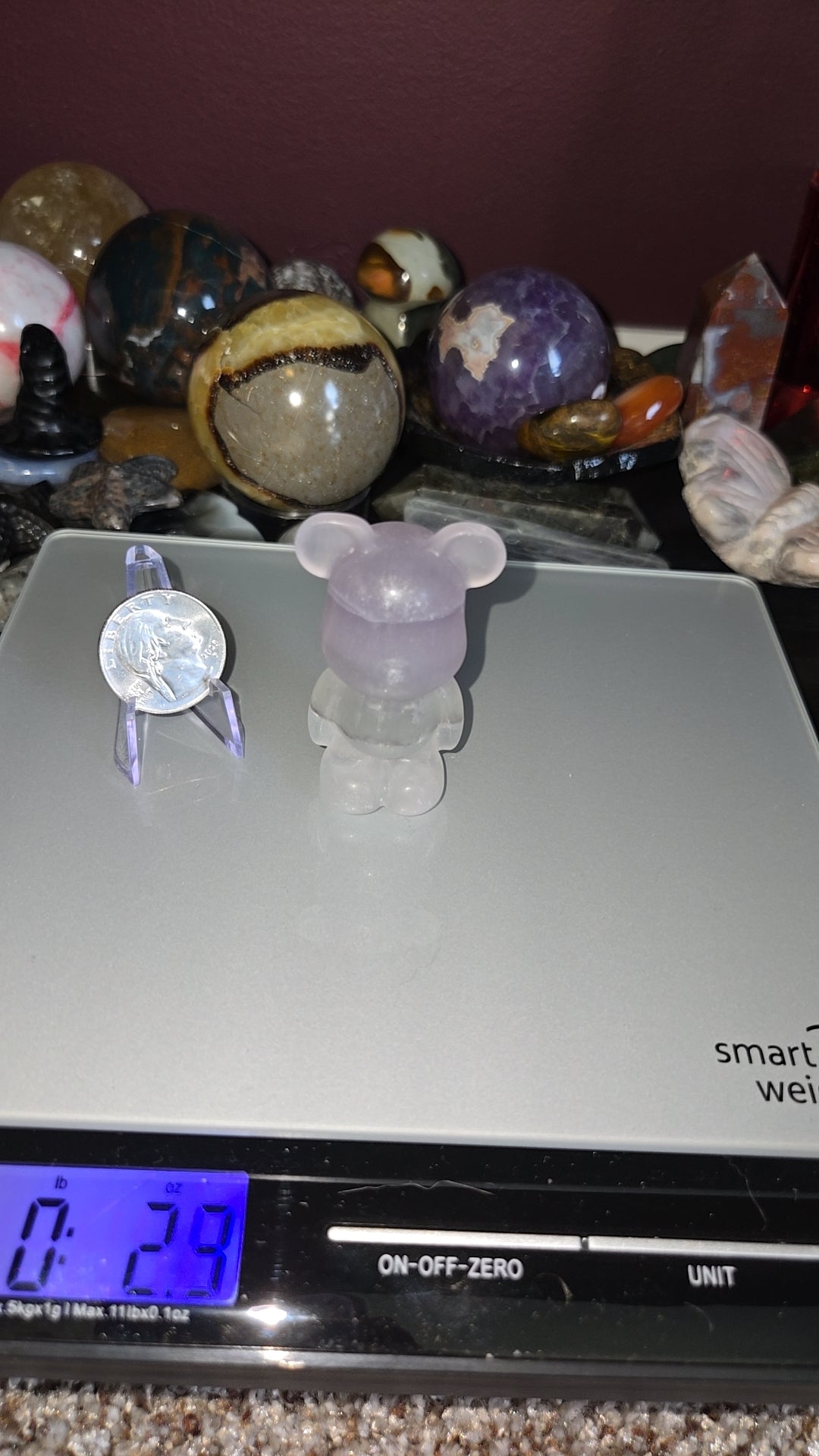 Silk Fluorite Bear Carving