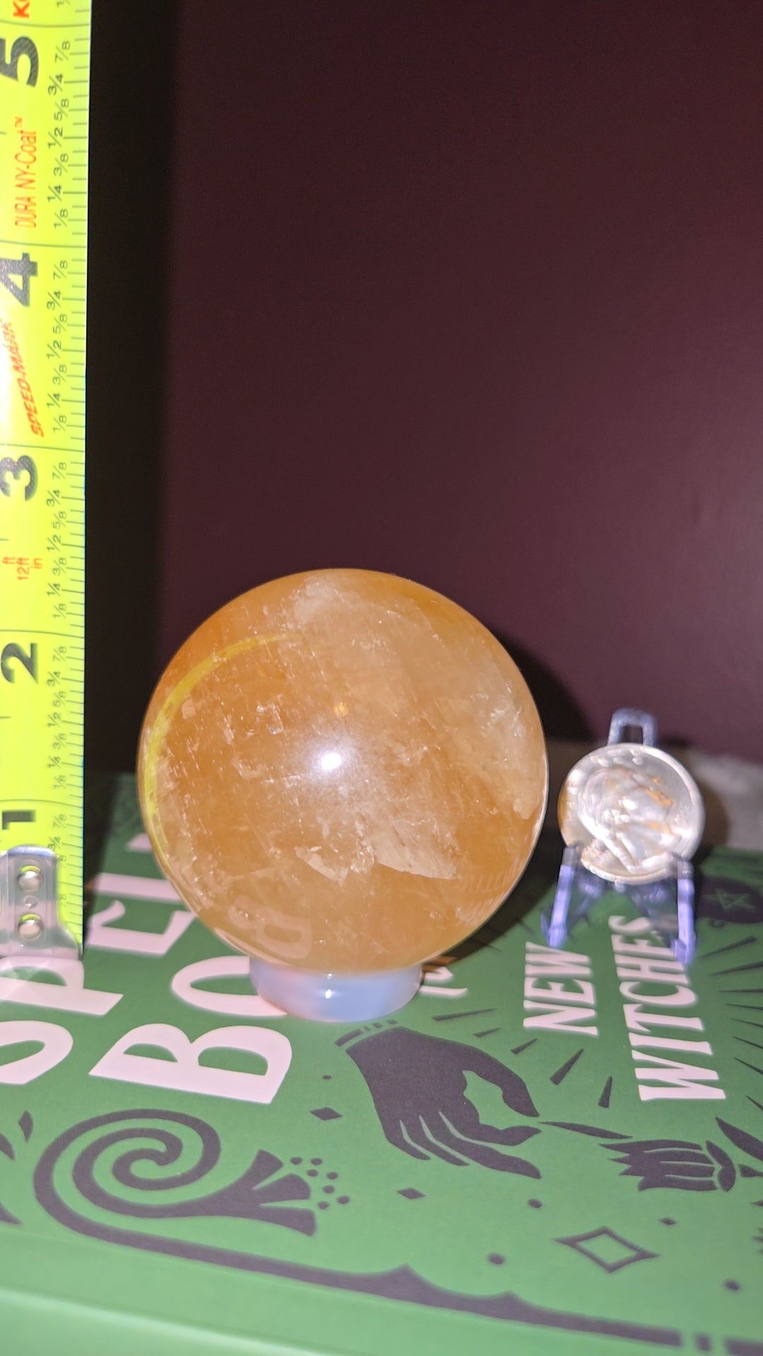 HQ honey calcite sphere