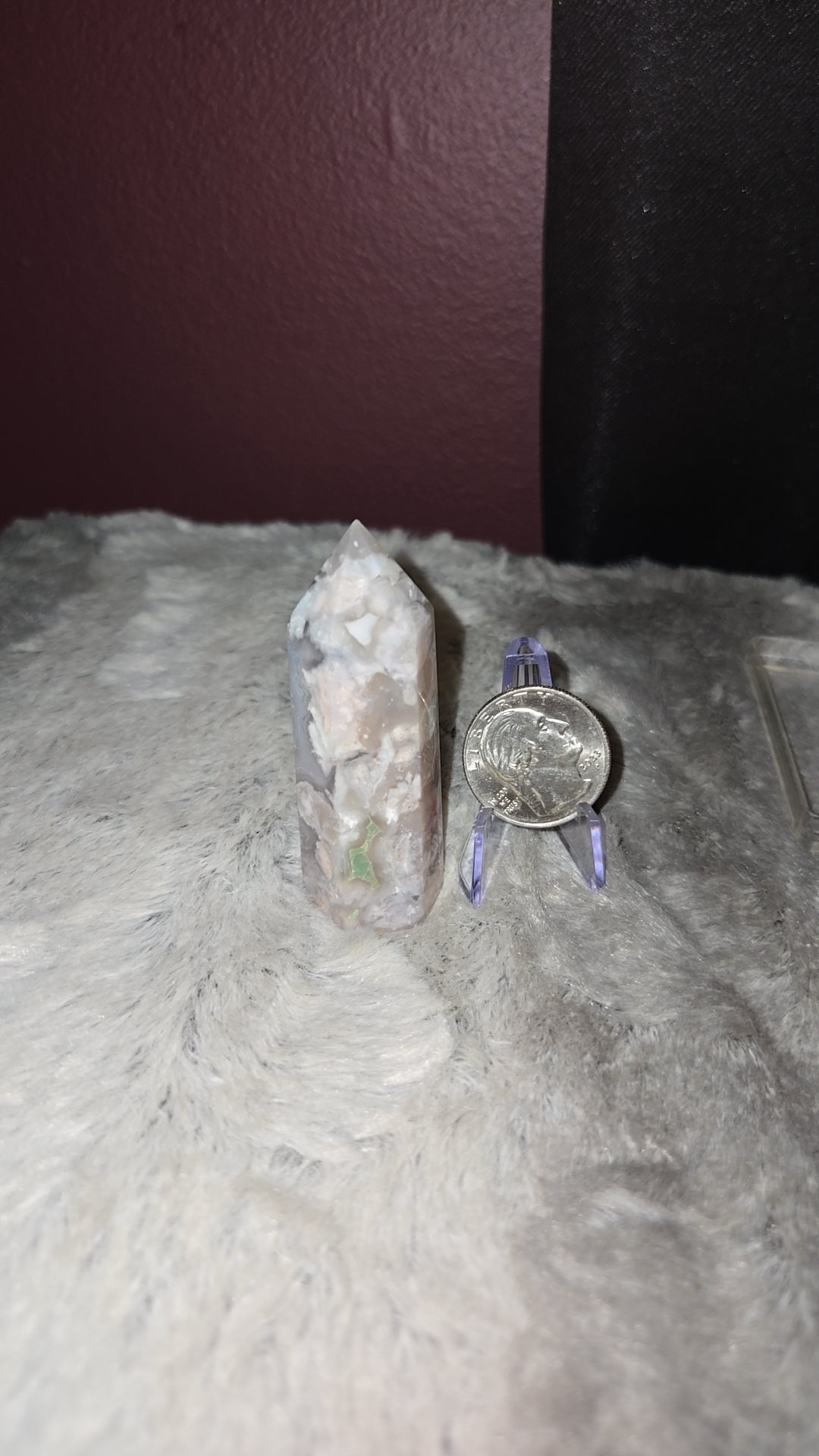 Baby Towers( flower agate and rose quartz)