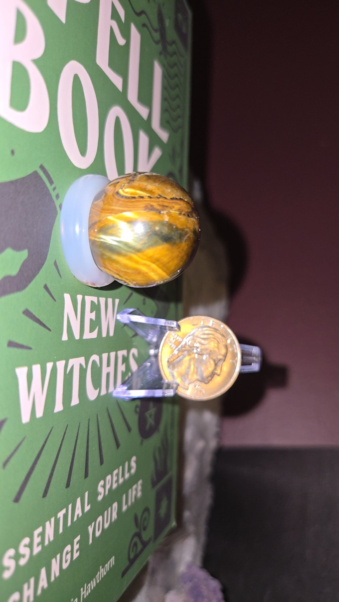 HQ baby Tigers eye sphere