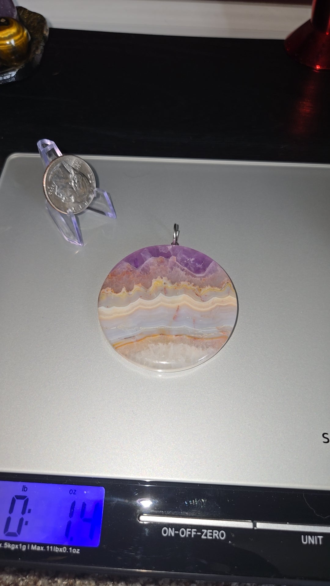 Crazy Lace Agate Pendant