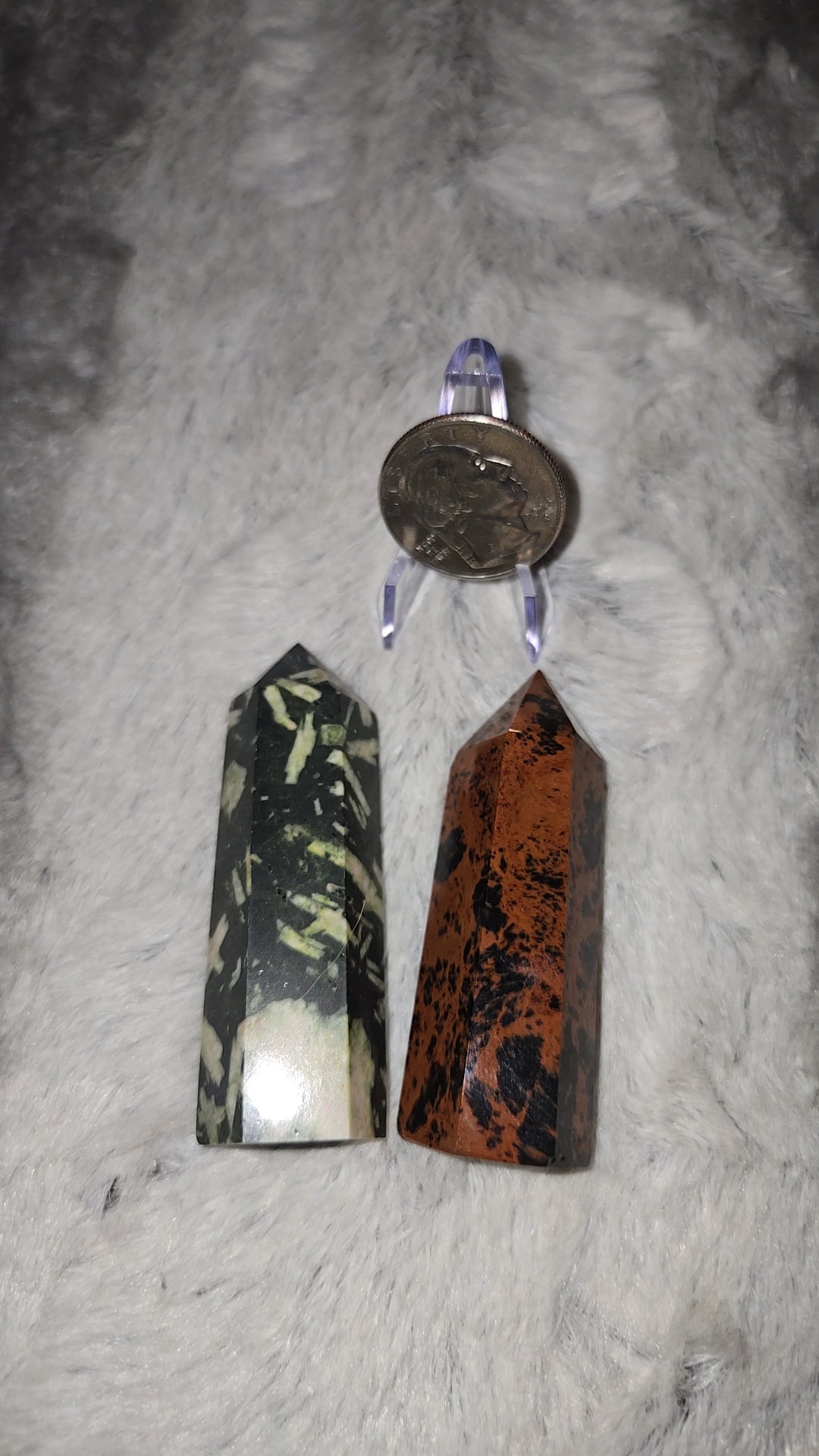 Baby towers(zebra jasper and mahogany obsidian)