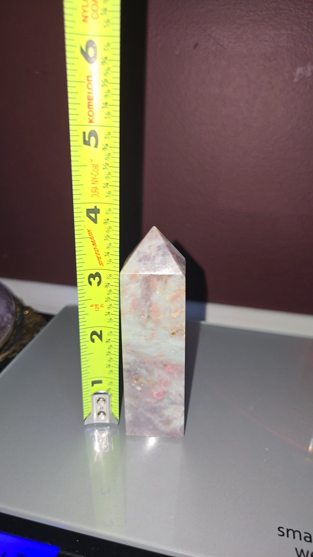 Plum tourmaline tower