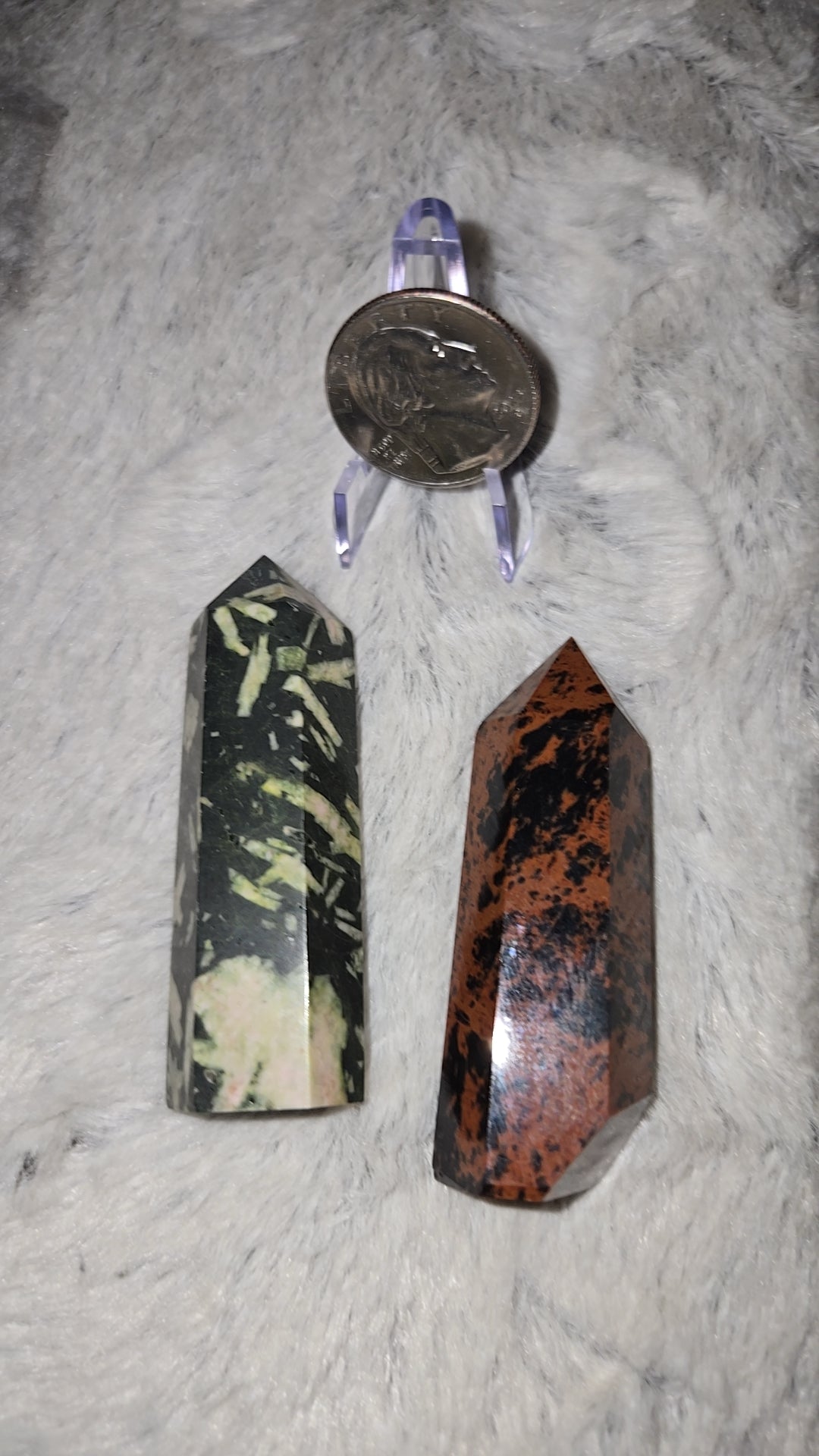 Baby towers(zebra jasper and mahogany obsidian)