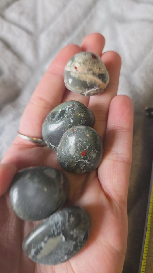 African bloodstone tumbles