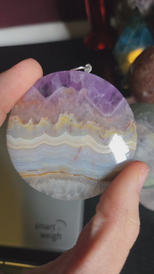 Crazy Lace Agate Pendant