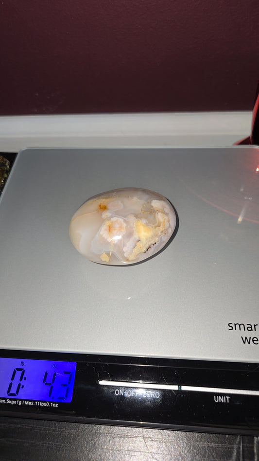 Flower Agate Palm w/Carnelian