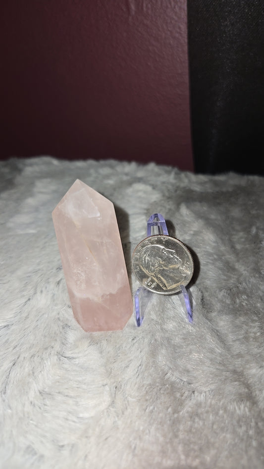 Baby Towers( flower agate and rose quartz)