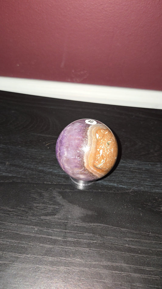 Amythest Sphere w inclusions (stand not included)