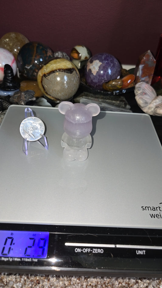 Silk Fluorite Bear Carving