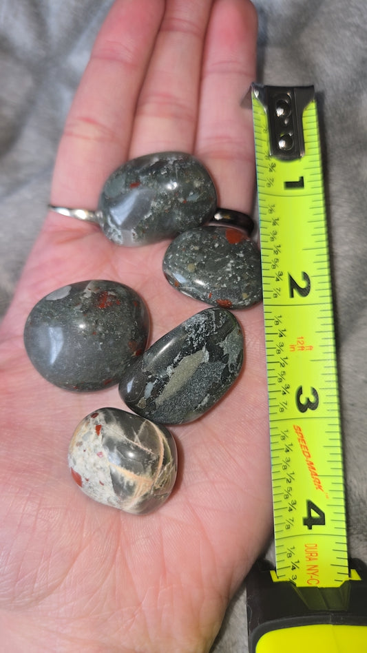 African bloodstone tumbles
