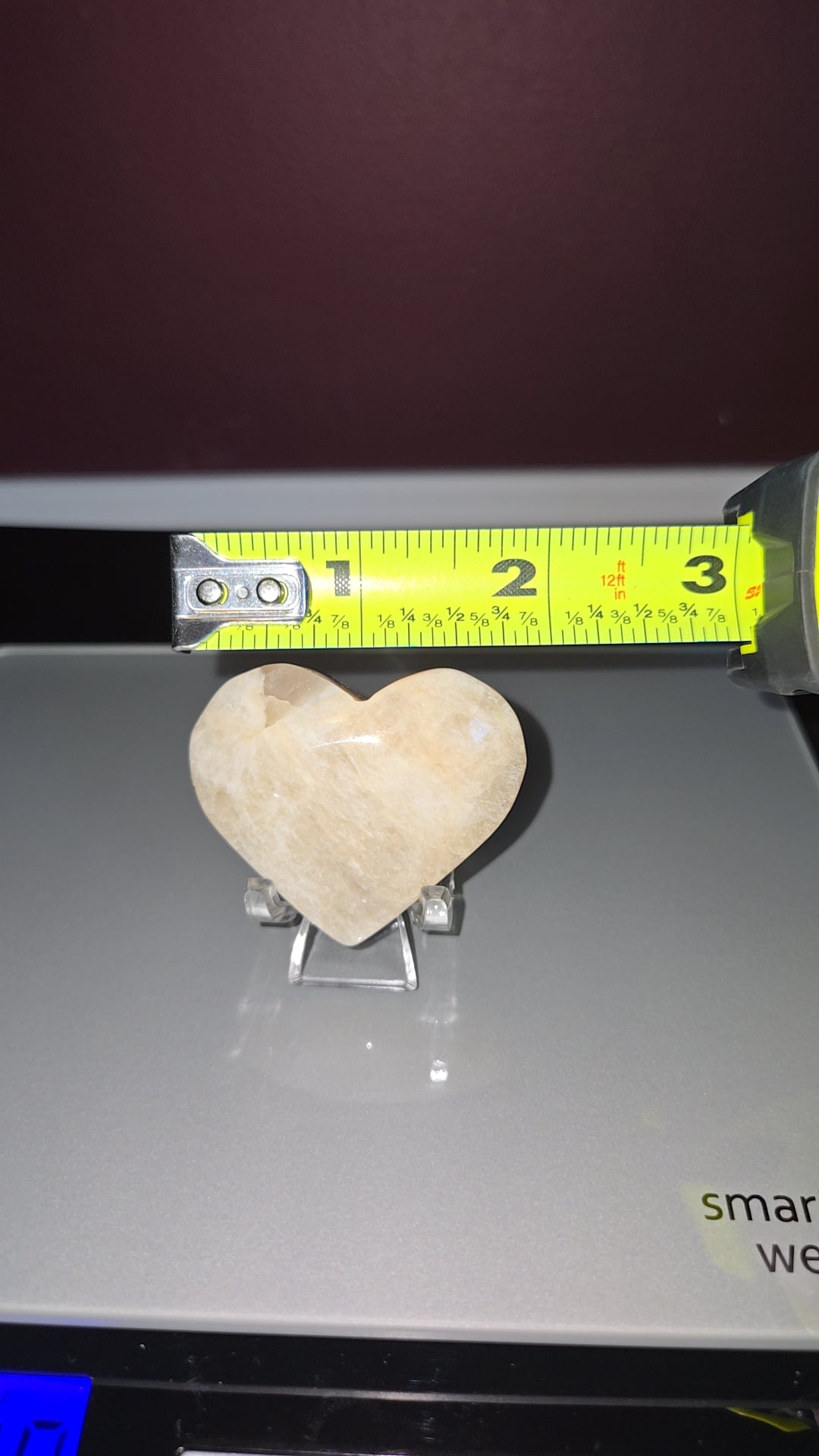 Moonstone heart carving(high-flash