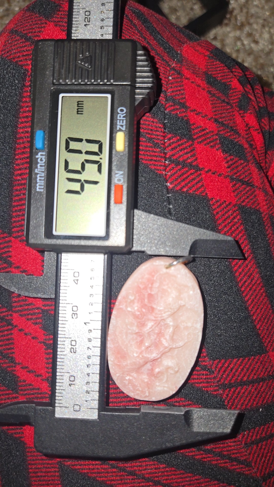Pink Opal Pendant w/ bird carving