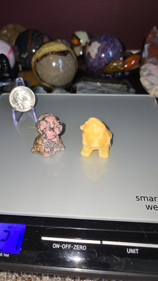 Rhodonite Poodle carving