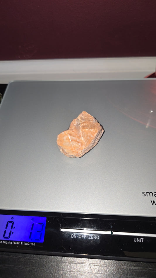 Rough peach moonstone