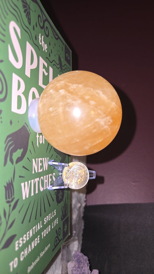 HQ honey calcite sphere